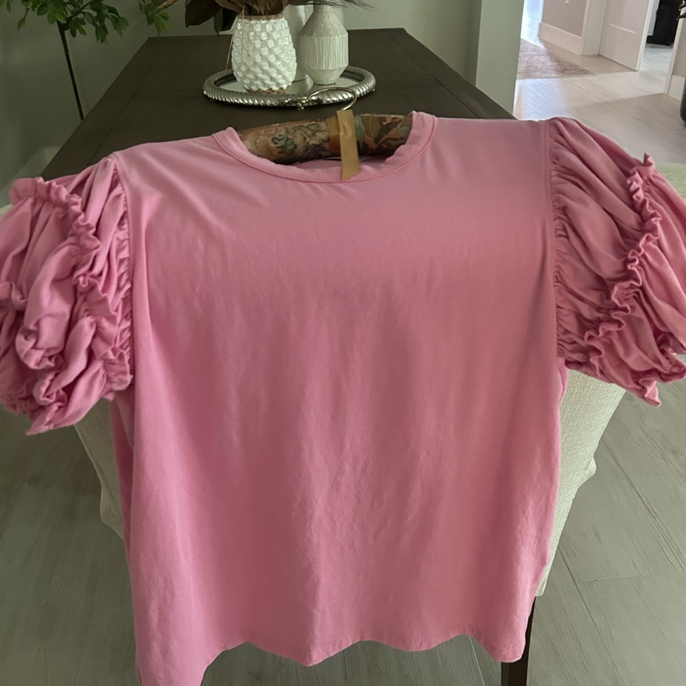 Rebecca Taylor shirt with puffed sleeves